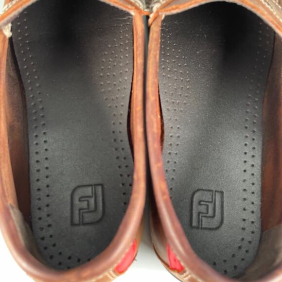 Foot Joy 79011 Men\'s 12 M Brown Leather Slip On Club Casuals Driving Loafers EUC main image 6